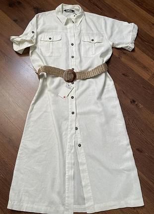 Сукня сорочка zara з паском  р. 52-54