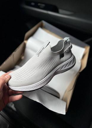 Мужские кроссовки new balance серые летние сетка