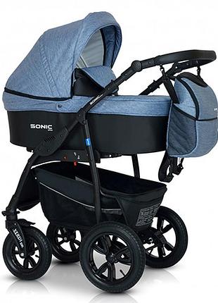 Коляска 3 в 1 verdi sonic plus 07, голубий