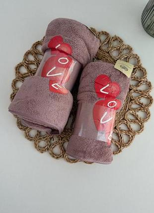 Набір рушників love баня+лице