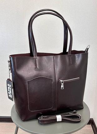 Сумка женская коричневая из натуральной кожи 7127/4