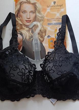 Черный кружевной бюстгальтер viania dessous 100e с мягкой чашкой