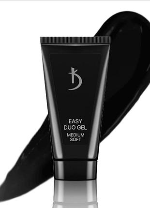 Акрил-гель kodi easy duo gel medium soft art №01 30 мл чорний  20116231