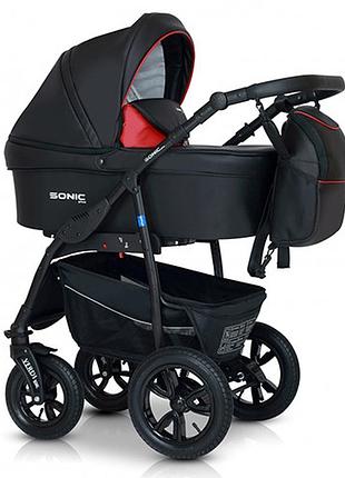Коляска 3 в 1 verdi sonic plus 01, чорний