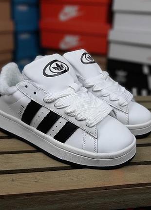 Adidas campus білі з чорним