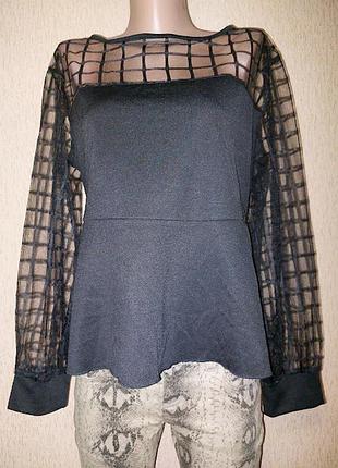 💖💖💖красива жіноча кофта, блузка з баскою shein curve💖💖💖
