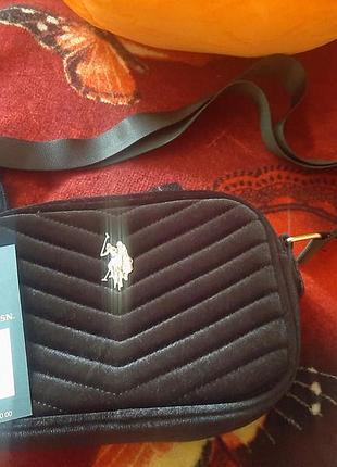Сумка velvet crossbody bag black від u.s. polo assn.