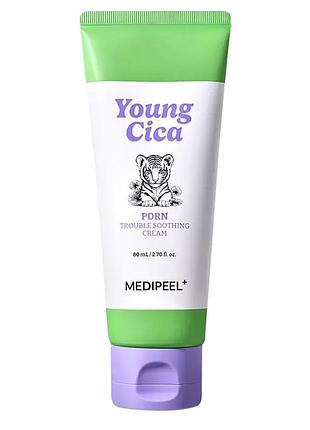 Успокаивающий крем для чувствительной кожи medi-peel young cica pdrn trouble soothing cream 80 мл