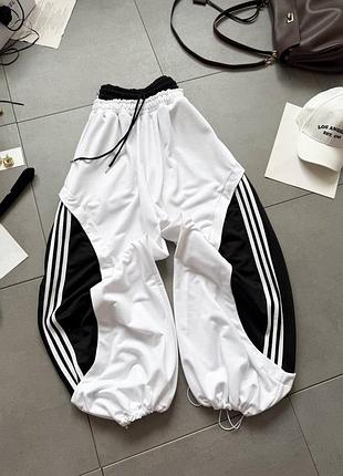 💕женские свободные джоггеры oversize с фиксаторами из двухнити, мод. 1881