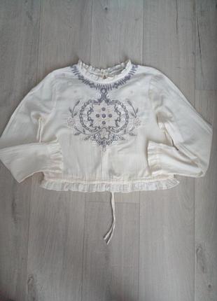 Блуза жен.,zara basic, белый, размер xs-s m,материал тоненькая очень легкий.