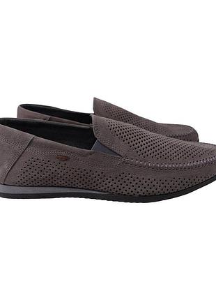 Мокасини чоловічі maxus shoes сірі натуральний нубук, 46