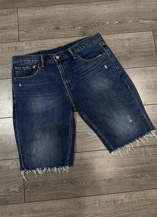 Джинсові фірмові шорты levis 511 необроблений край оригінал