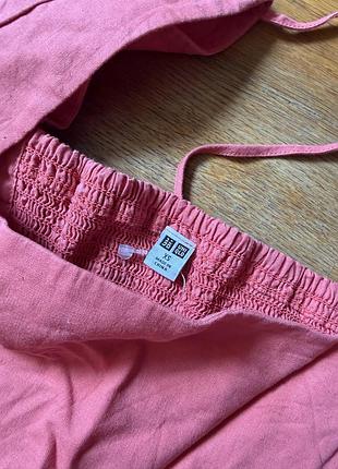 Коралова сукня міді uniqlo xs з хлопку 2