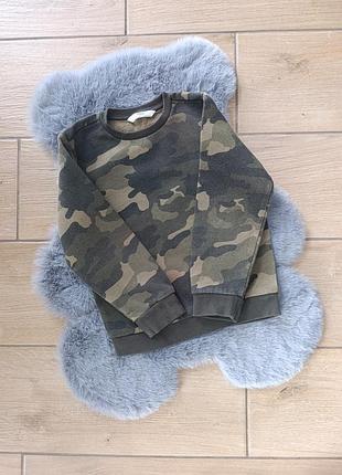 Свитшот m&amp;s камуфляжный принт на мальчика 4-5 лет