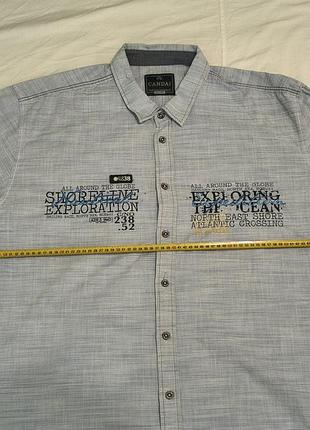 C&amp;a canda cotton - большая мужская рубашка, короткий рукав, стильная, морская - 5 xl
