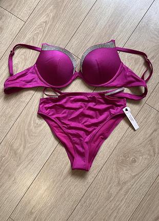 Купальник рожевий з push up victoria’s secret