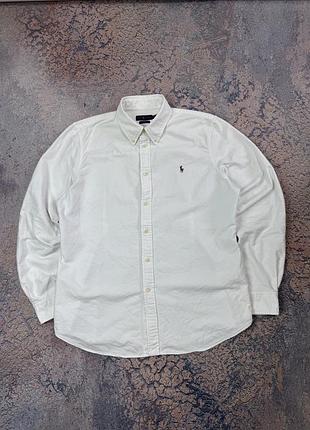 Сорочка polo ralph lauren біла в стилі old many розмір l-xl