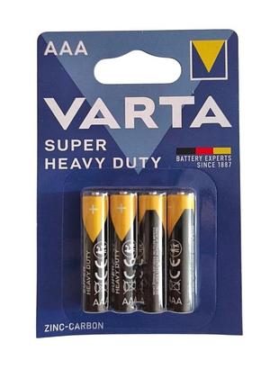 Батарейка varta r3 super heavy duty b4 4 шт. 6187