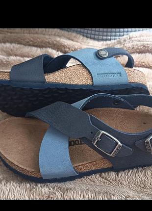 Биркенштоки ортопедические босоножки сандалии детские birkenstock milano 30 синие