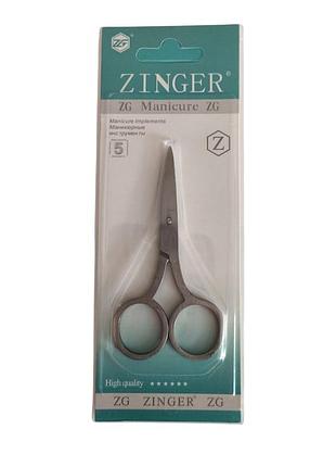 Ножиці манікюрні zinger manicure прямі 9.5 см неіржавіюча сталь широкі