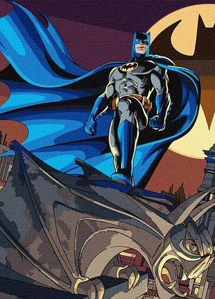 Картина за номерами - batman: вартовий готема ©warner bros. идейка 40х50 см (kho5251)