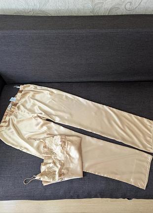 Піжама, золотиста атласна піжама h&m