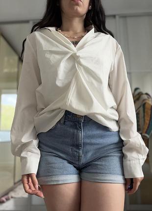 Рубашка shein біла розмір 40/42 базова модель ❤️ 250 гривень