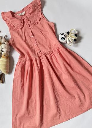 🩷 h&m легка сукня коралова 9-10 років (140 см) 🩷
