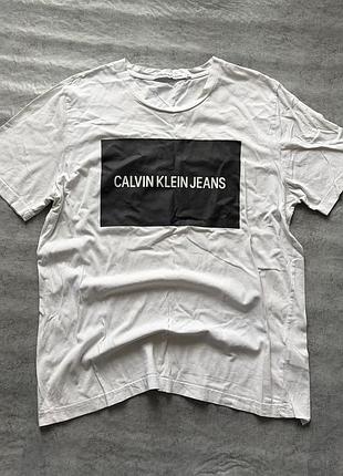 Футболка calvin klein jeans original оригінал біла чоловіча