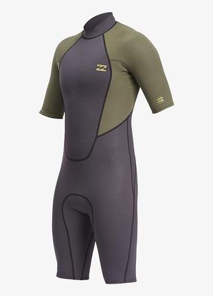 Фірмовий гідрокостюм billabong intruder 2/2mm - back-blue zip springsuit for men