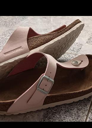 Биркенштоки ортопедические шлепанцы шлепки вьетнамки birkenstock gizeh vegan 39 розовые