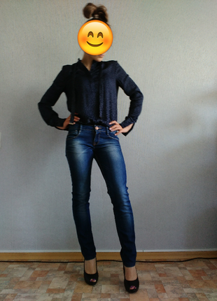 Класичні сині джинси zara1 фото