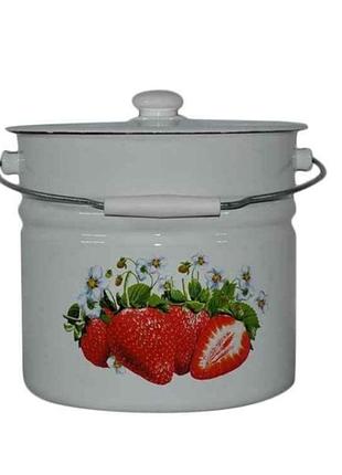 Відро ем. з кришкою idilia 12,0л/2 "полуниця" "квітка"