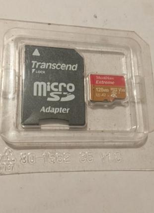 Карта памяти microsd объемом 128 мб от бренда shandian.та sd адаптер