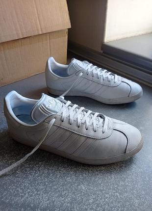 Кросівки шкіряні adidas gazelle white 2023