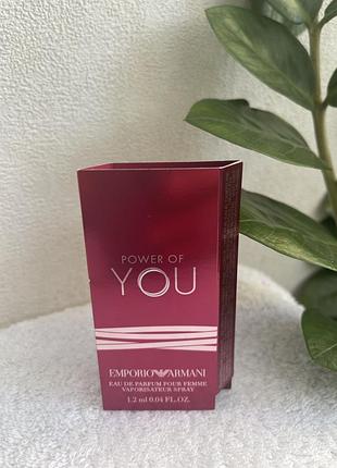 Оригінальний пробнік аромату power of you від giorgio armani, 1,2мл