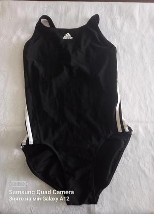 Молодежный слитный купальник adidas ткань эластичная "масло"