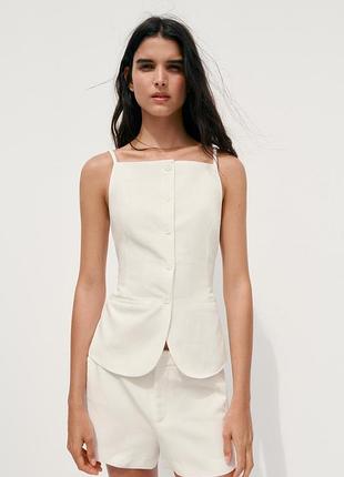 Топ в стиле жилета zara s/m, m