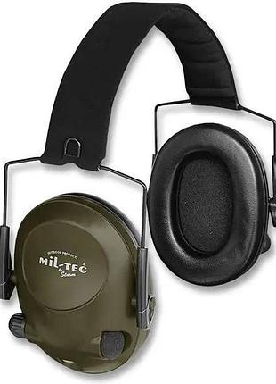 Наушники mil-tec стрелквые, активные (olive)