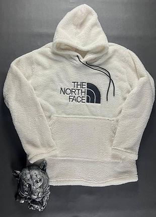 Чоловічий плюшевий білий худі tnf модна оверсайз толстовка тнф для хлопця xl