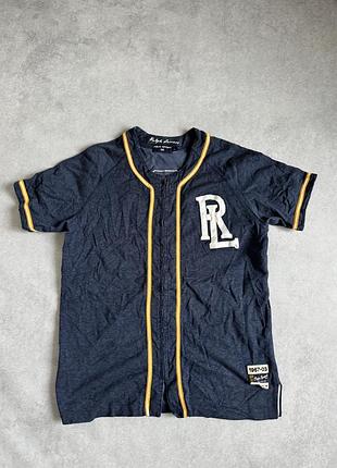 Футболка polo sport ralph lauren бейсбольна розмір л на змійці чоловіча синього кольору