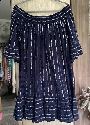 Блузка жіноча f&f  xl з люрексом , темно синя