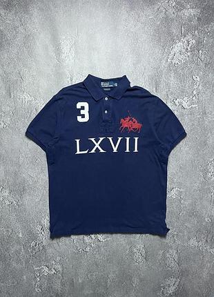 Vintage винтажная футболка поло polo ralph lauren поло ральф лаурен big pony chief keef чиф киф size l размер л