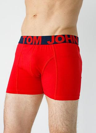Труси-шорти чоловічі однотонні червоні — tom john 2020-8