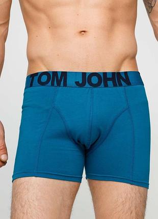 Трусы-шорты мужские однотонные темно-бирюзовые - tom john 2020-8 xxl