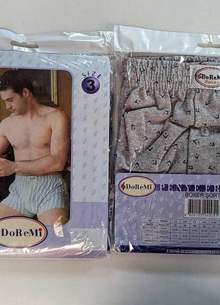 Трусы мужские семейные 100% хлопок doremi ассорти 6 (3xl)