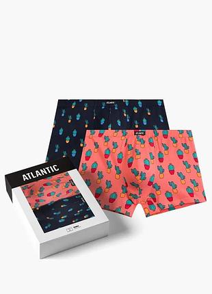 Мужские трусы шорты набор 2 шт. atlantic 2mhh-005
