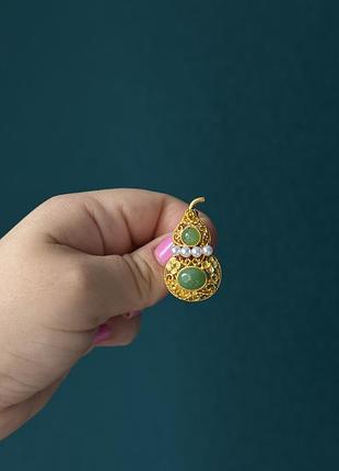 Брошка груша 🍐 вантажний стиль камінці метал