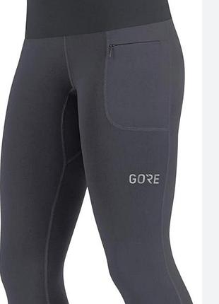 Женские капри для бега gore wear r5 с карманом на молнии на бедре