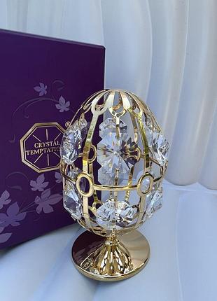 Фігурка з камінням swarovski яйце 8 см 160848